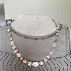 Elegant mixed metal Gold and Silver adjustable Necklace